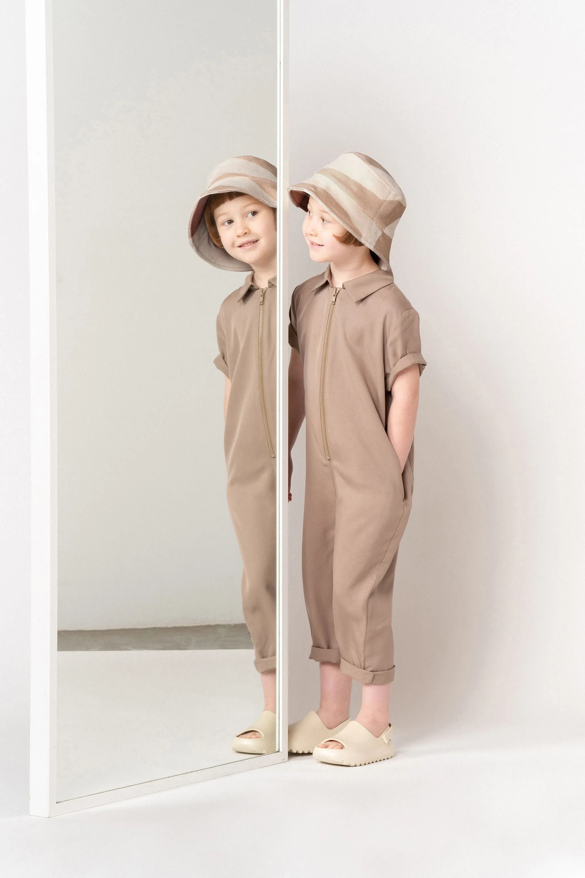 Kids Mechanic Jumpsuit | Mocha