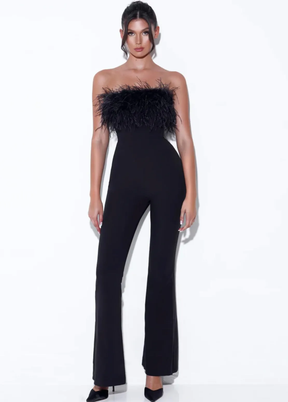 KYLIE FEATHER JUMPSUIT