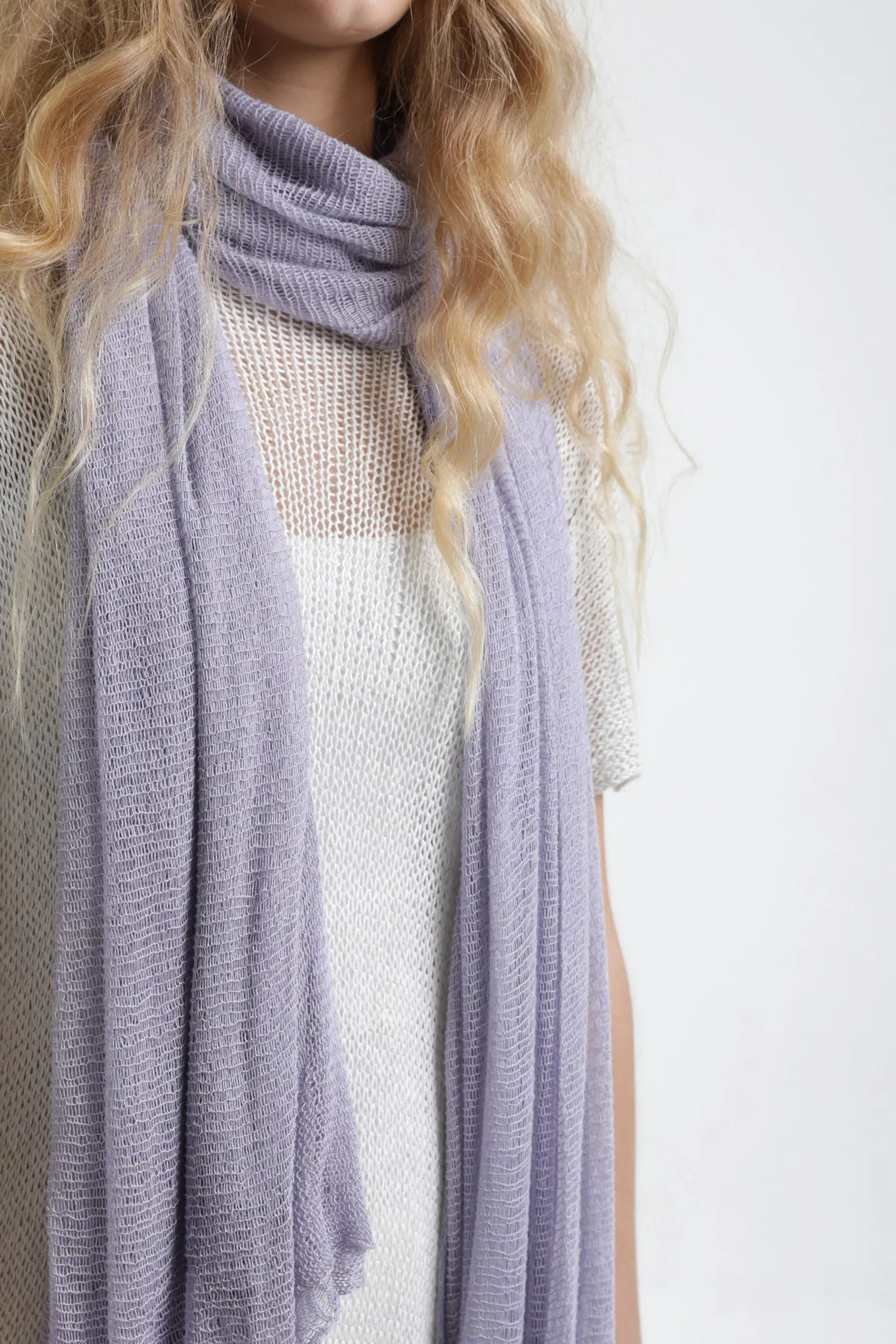 Lavender Lilac Big Air Bamboo Sheer Scarf