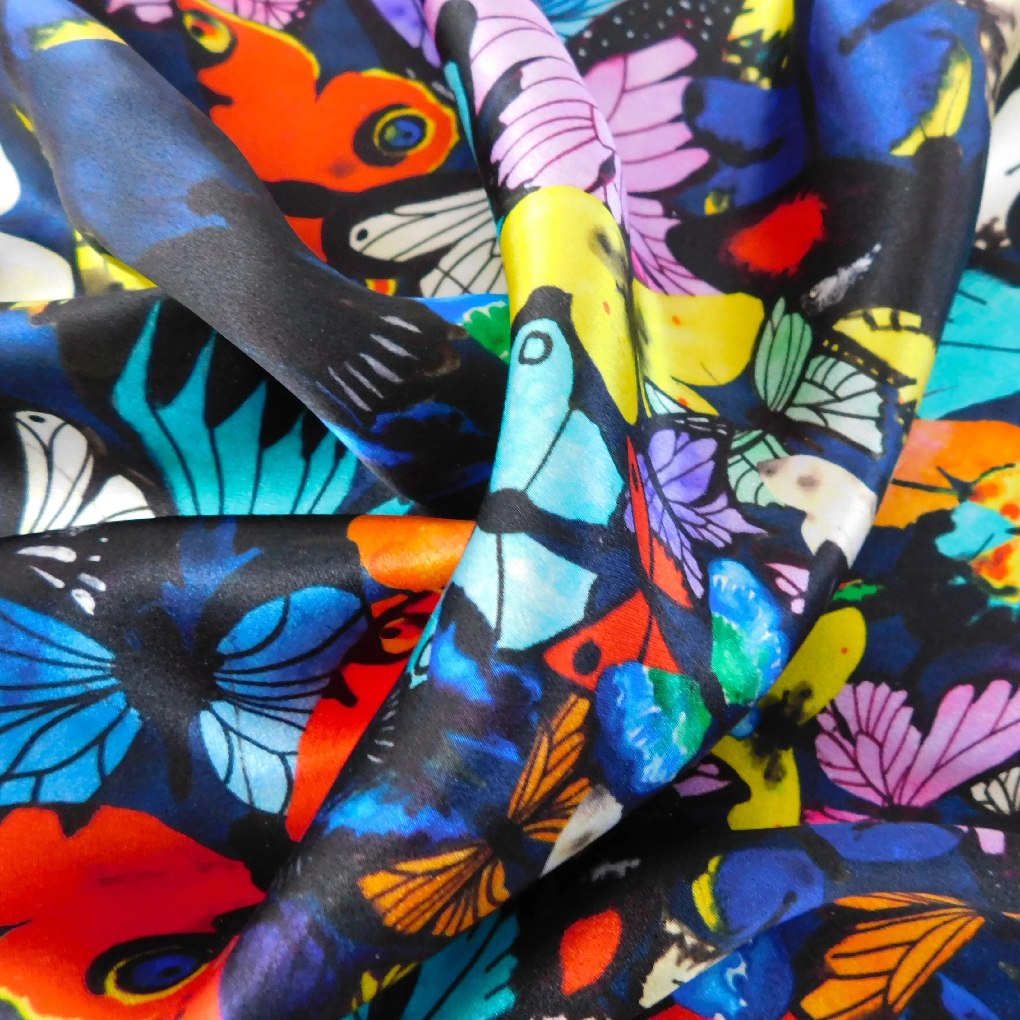 Lepidoptera Butterfly Print Silk Scarf