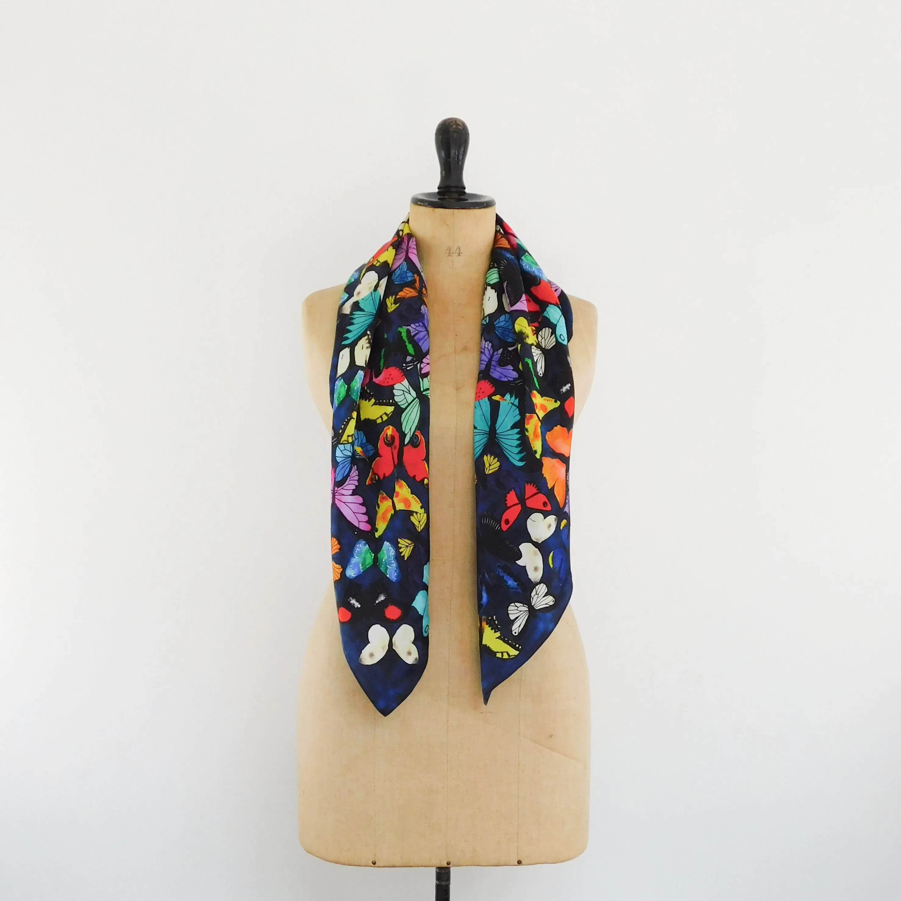 Lepidoptera Butterfly Print Silk Scarf