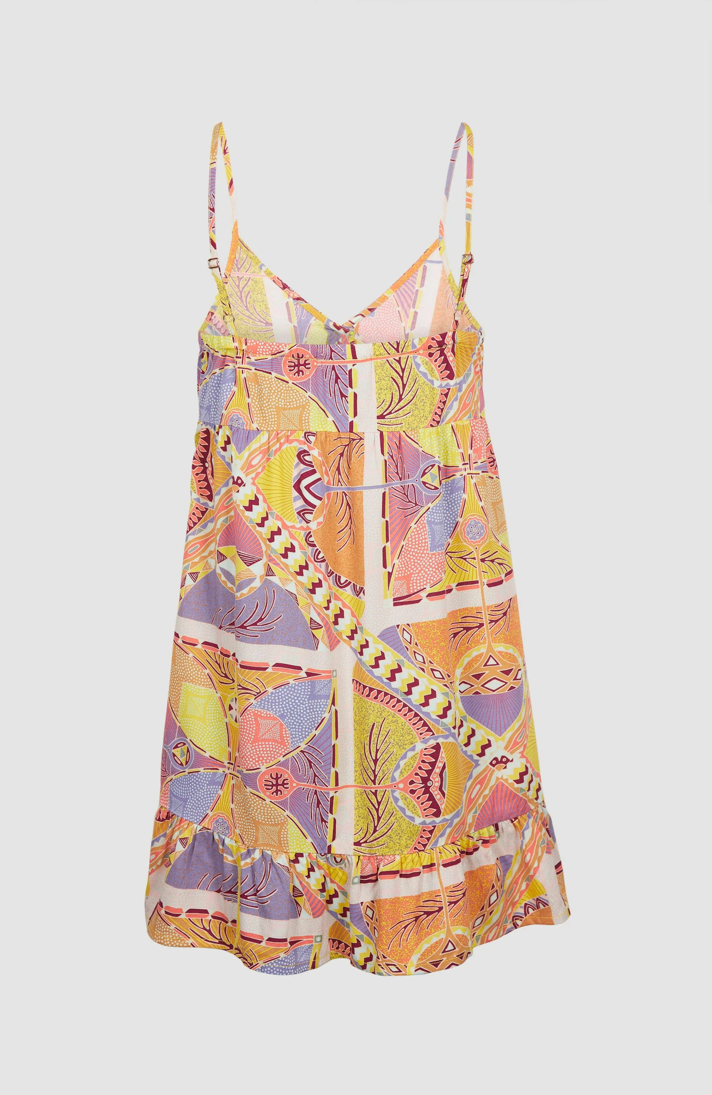 Malu Beach Dress | Yellow Scarf Print