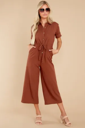 Midday Style Light Brown Jumpsuit