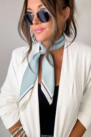 MINT CHIC SATIN FASHION SQUARE NECK SCARF