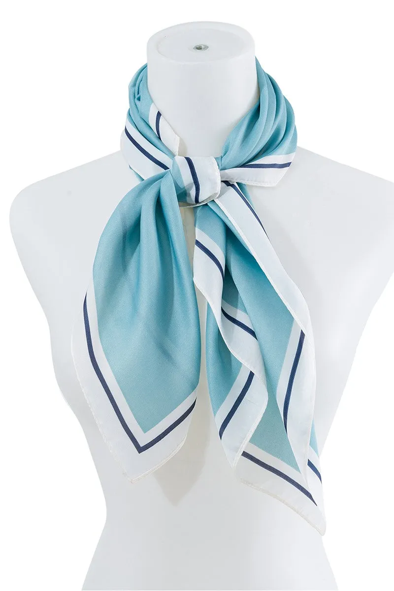 MINT CHIC SATIN FASHION SQUARE NECK SCARF