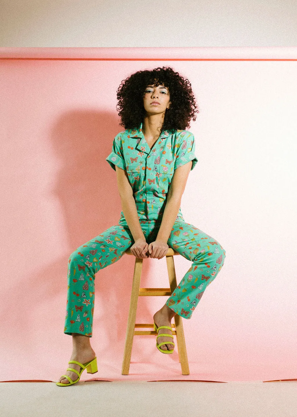 New! Mint Garden | Printed jumpsuit | Boiler-suit | Romper | Mint Jumpsuit