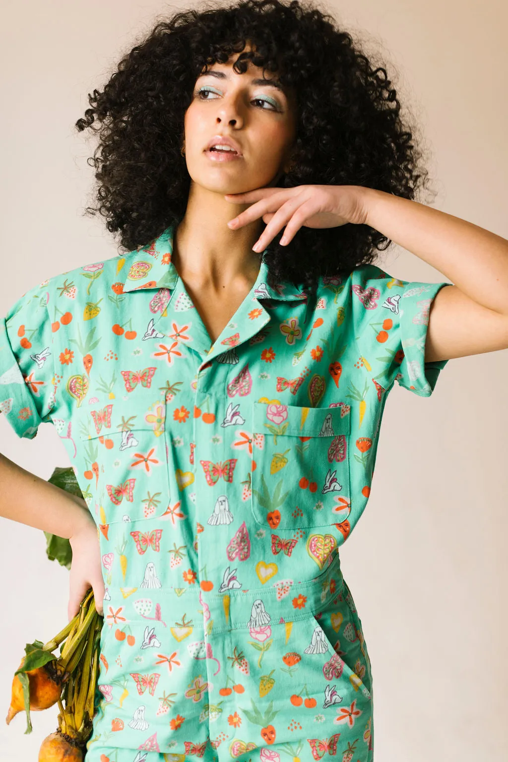 New! Mint Garden | Printed jumpsuit | Boiler-suit | Romper | Mint Jumpsuit