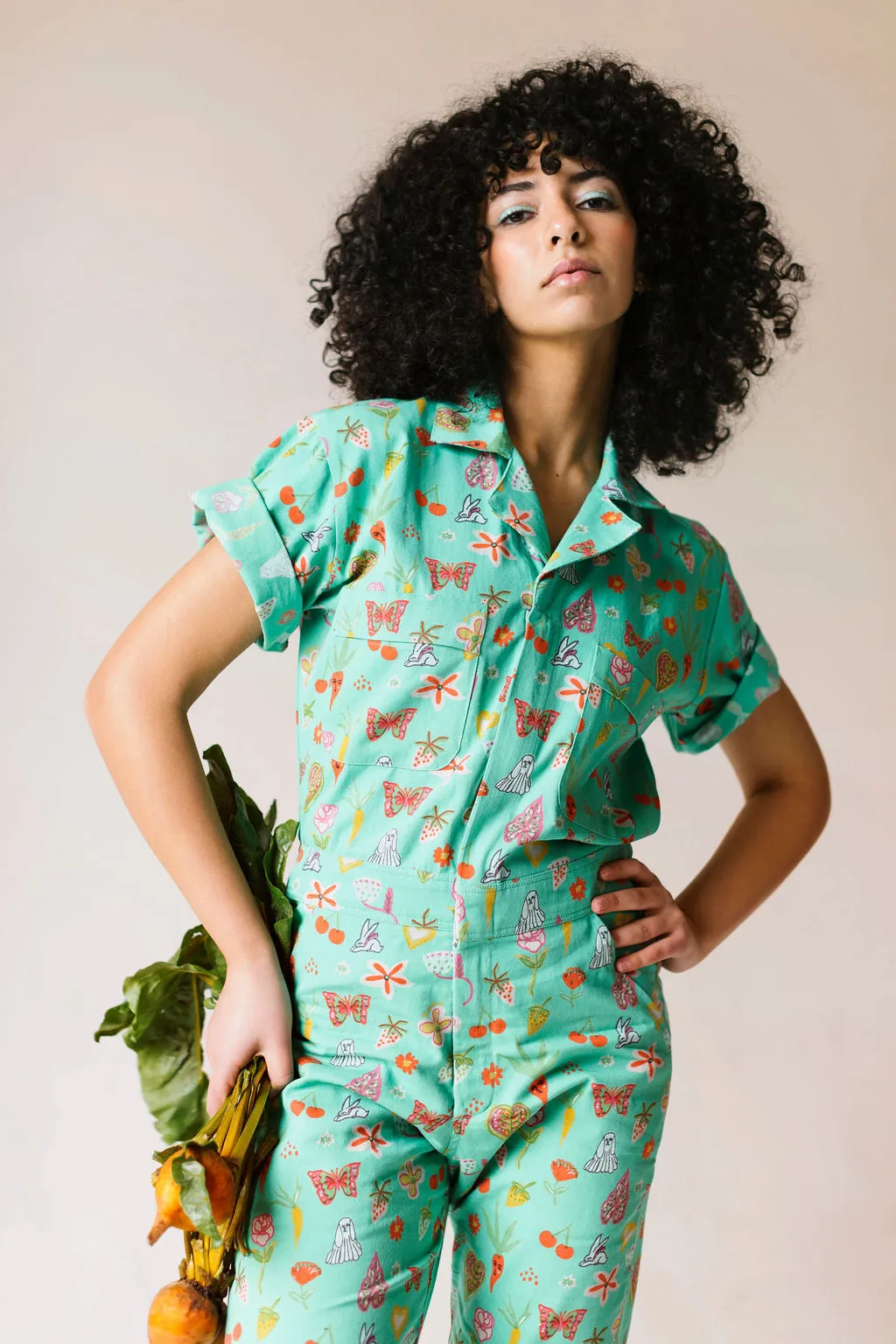 New! Mint Garden | Printed jumpsuit | Boiler-suit | Romper | Mint Jumpsuit