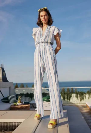 OnceWas Positano Viscose Linen Jumpsuit