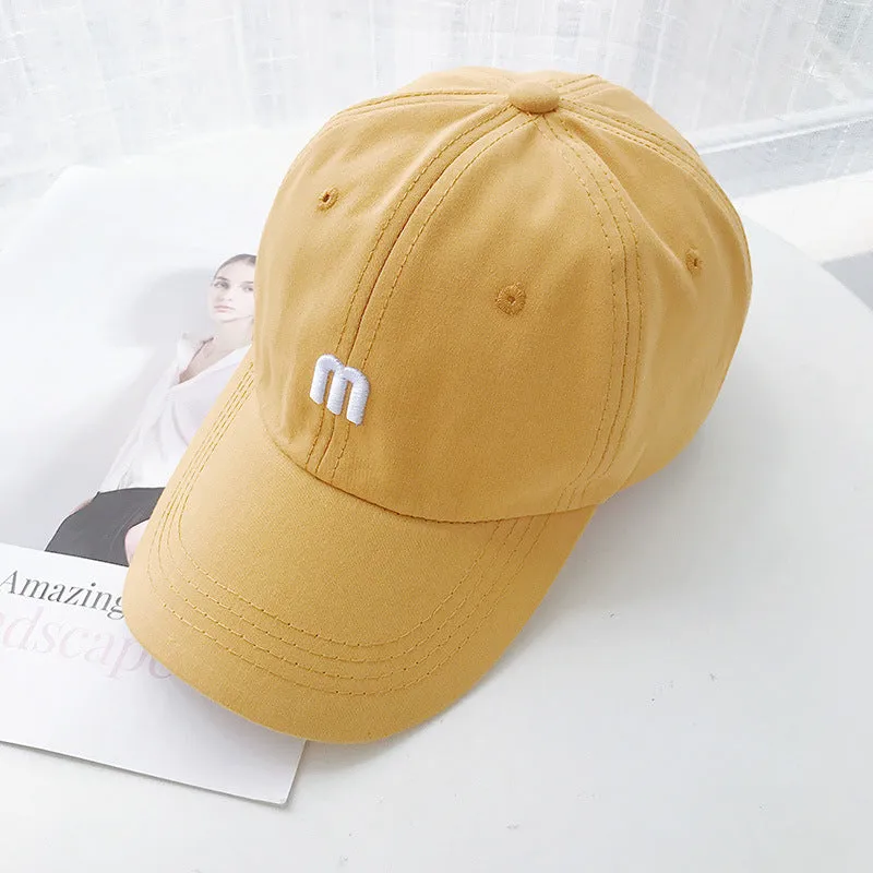 Peaked cap female student trendy brand 2023 new casual versatile letter embroidery sun protection baseball cap men's sun hat