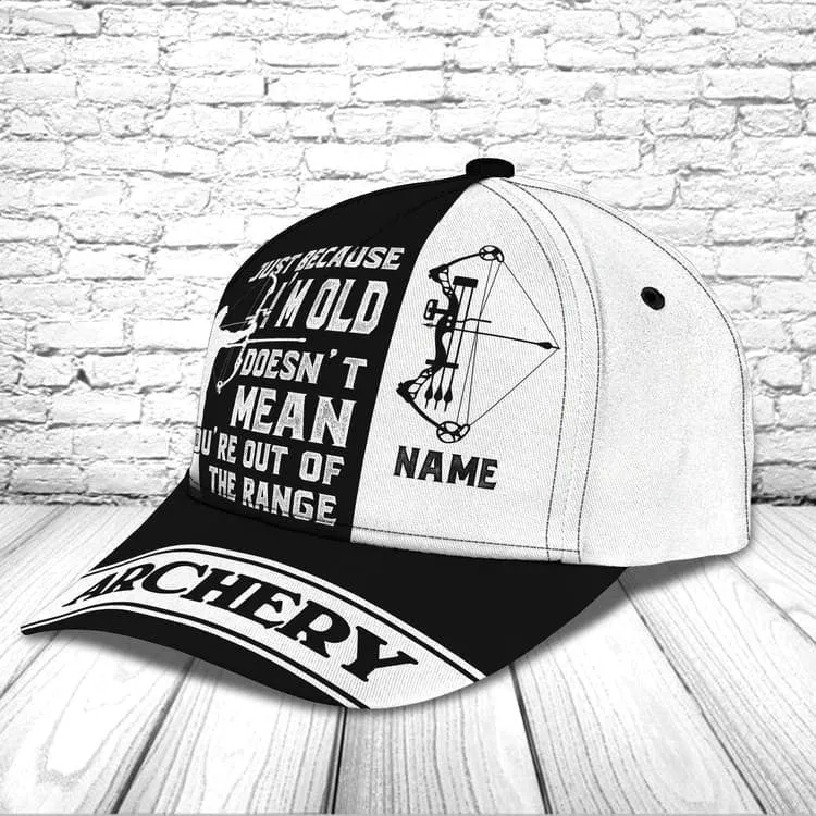 Personalized Aim Shoot Swear Repeat 3D Classic Cap for Archer, Funny Archery hat for Man