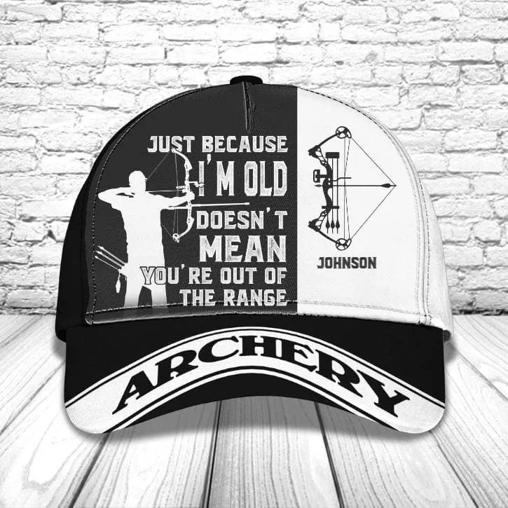 Personalized Aim Shoot Swear Repeat 3D Classic Cap for Archer, Funny Archery hat for Man