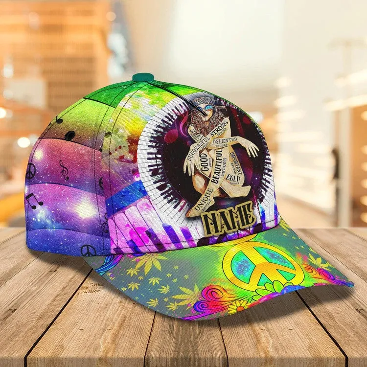 Personalized Tie Dye Hippie 3D Baseball Cap for Hippie Girl, Hippie Hat for Her