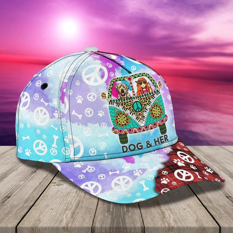 Personalized Tie Dye Hippie 3D Baseball Cap for Hippie Girl, Hippie Hat for Her