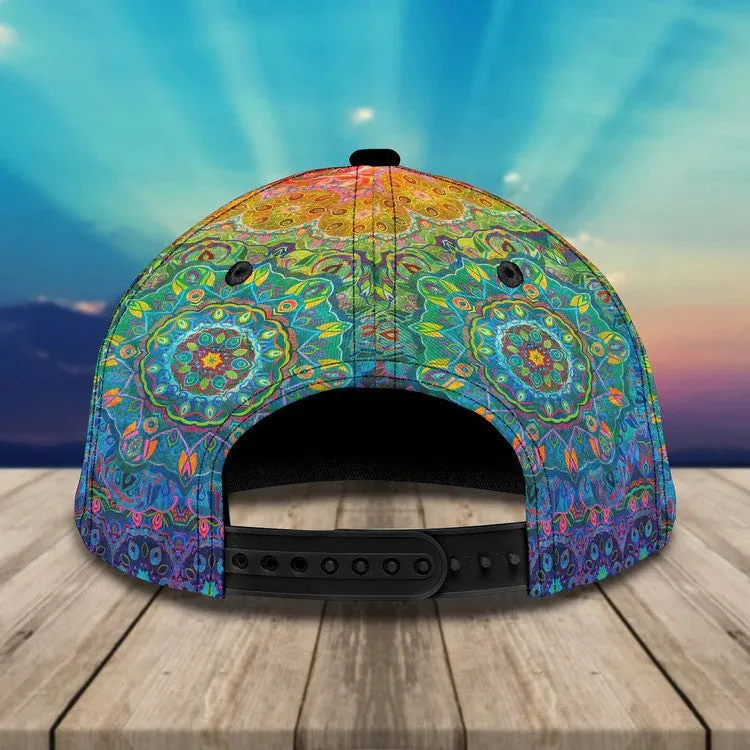 Personalized Tie Dye Hippie 3D Baseball Cap for Hippie Girl, Hippie Hat for Her