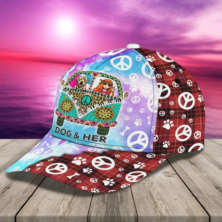 Personalized Tie Dye Hippie 3D Baseball Cap for Hippie Girl, Hippie Hat for Her