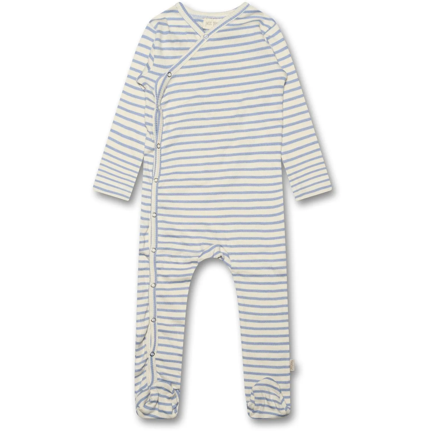 Petit Piao Spring Blue Jumpsuit Fold Modal Striped