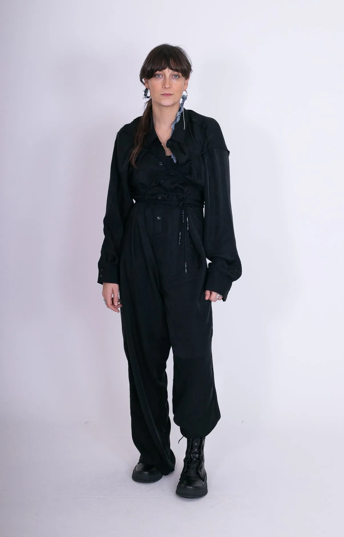 Piero Silk Jumpsuit Black