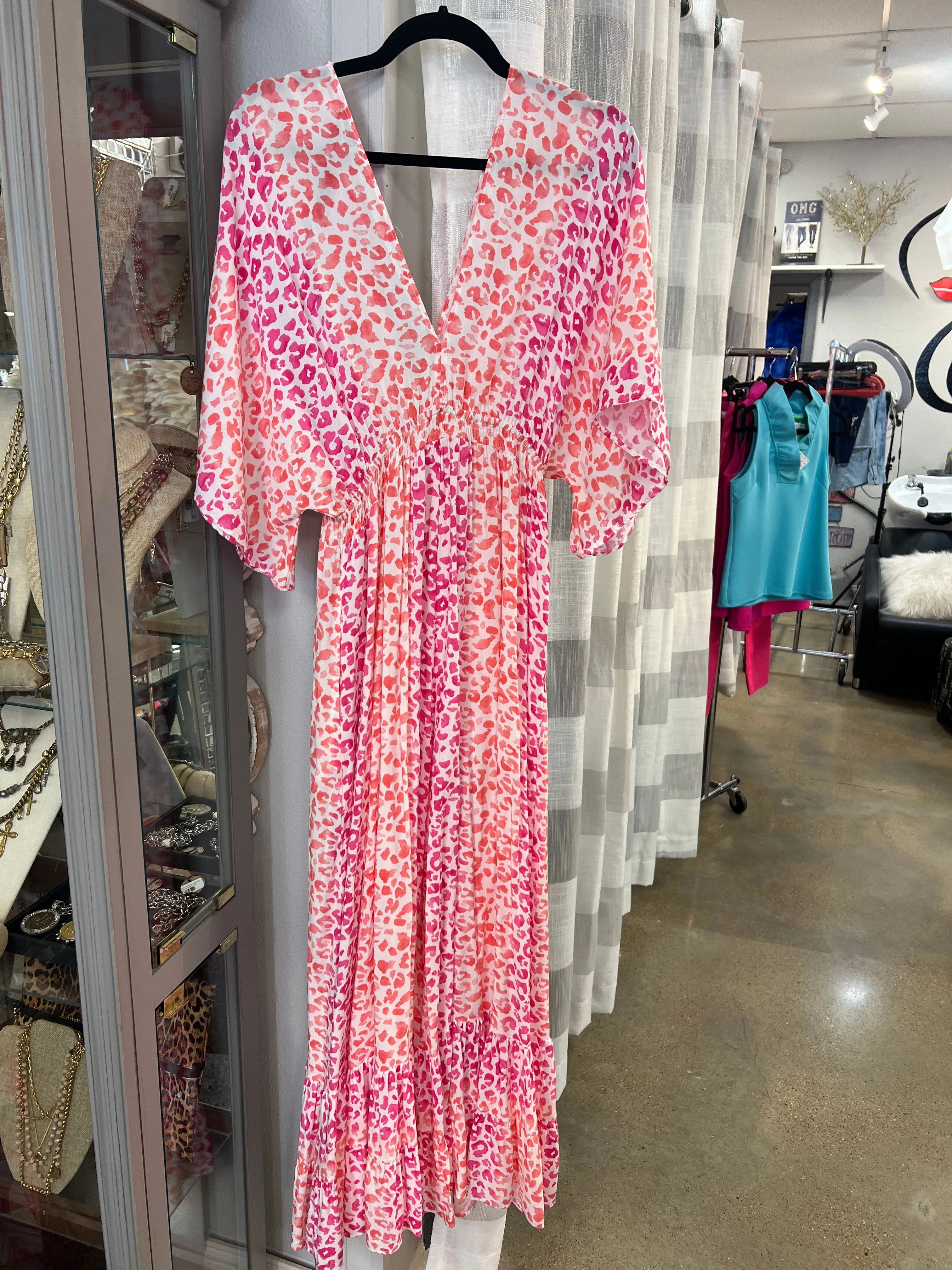 Pink Animal Print Jumpsuit