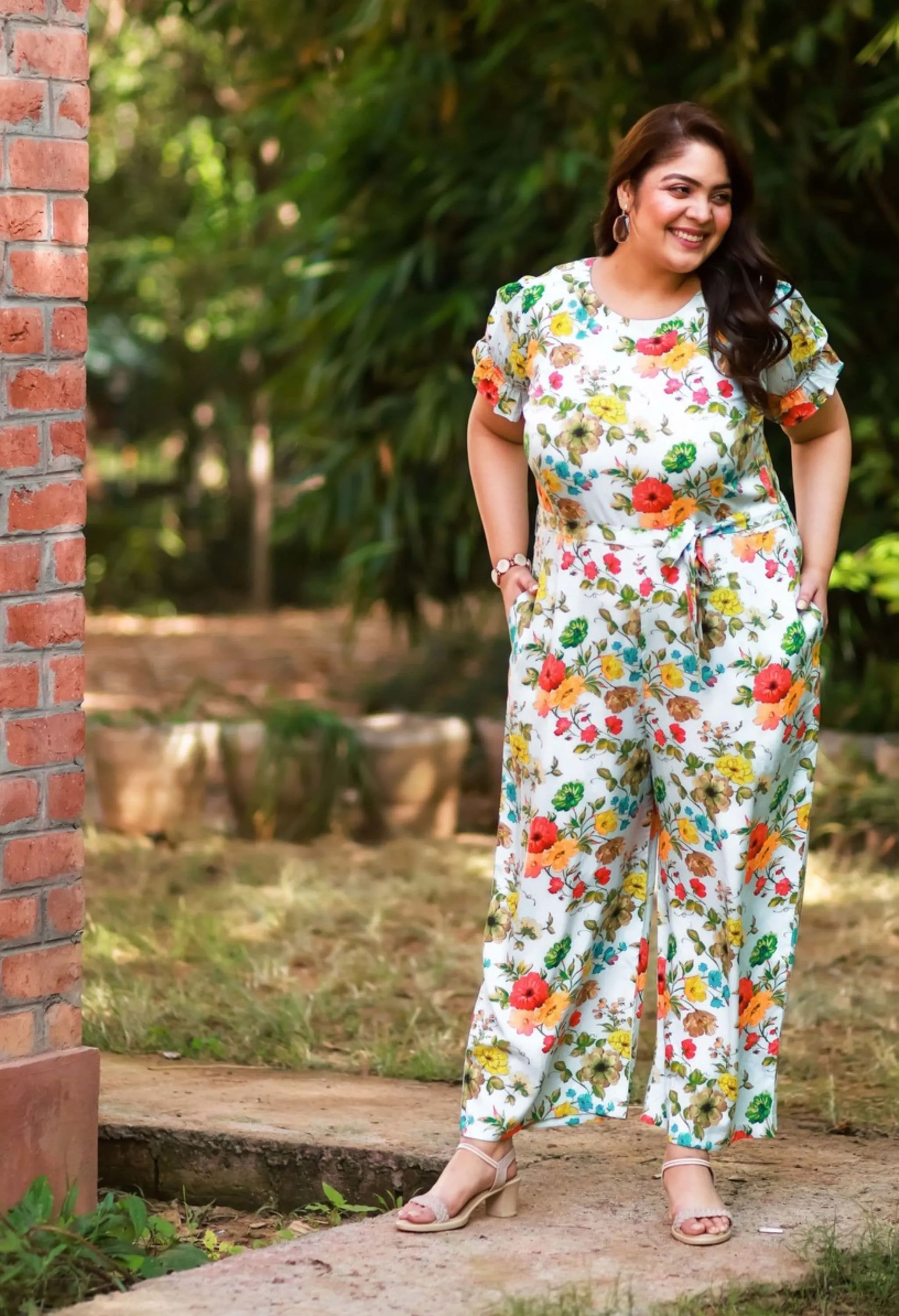 Plus Size Floral Fairy Sky Jumpsuit