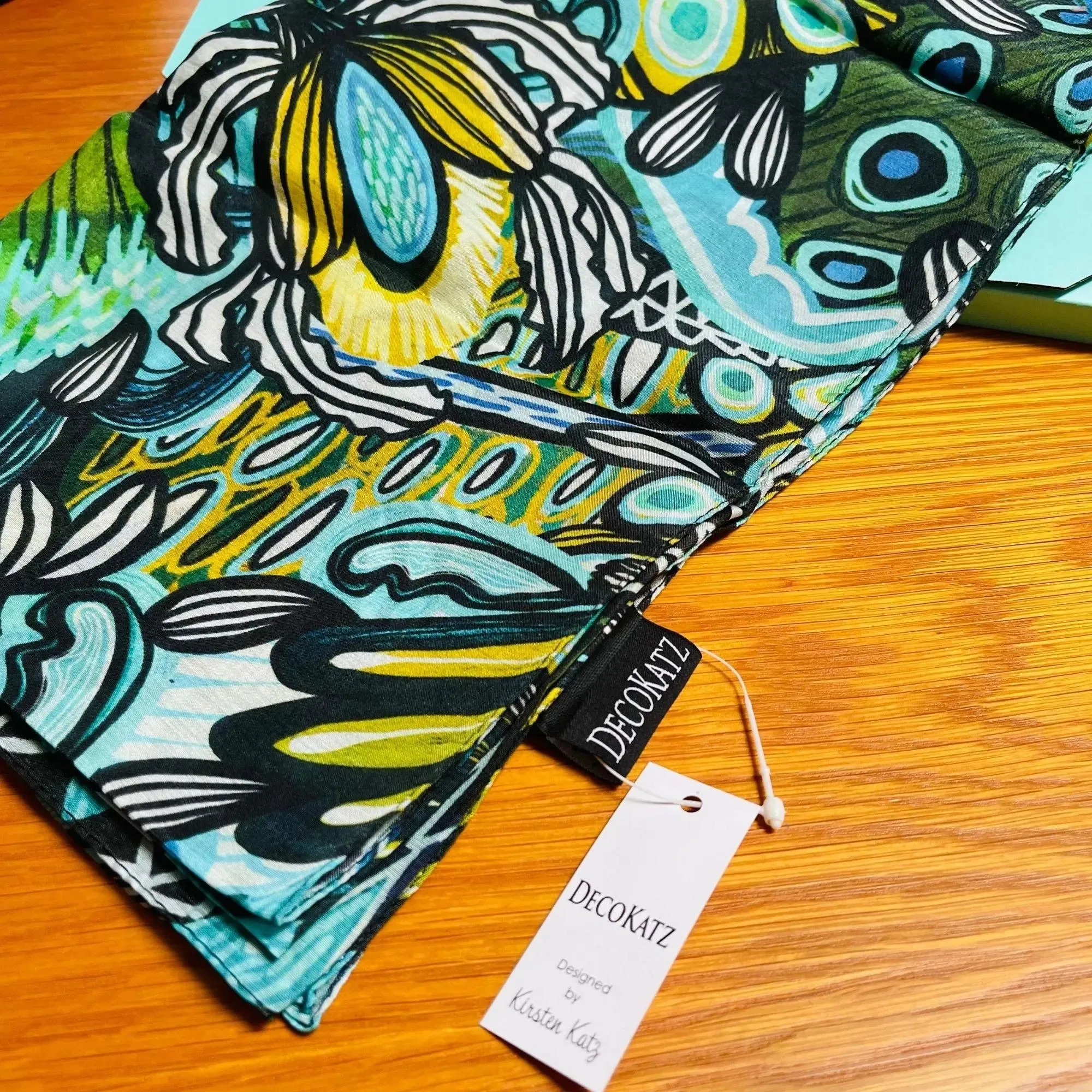 Protea Azure Silk Scarf