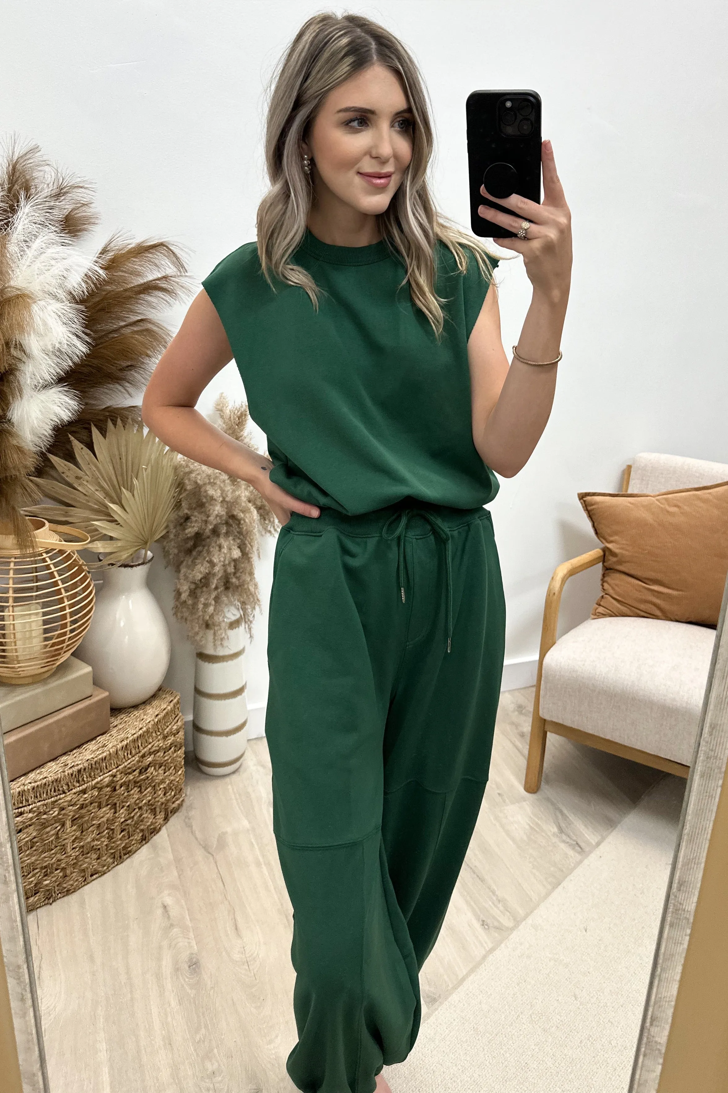 "Effortless Luxe" Jumpsuit (Hunter Green)