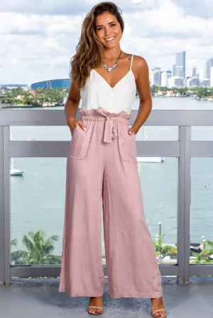 Rose Jumpsuit with Buttons