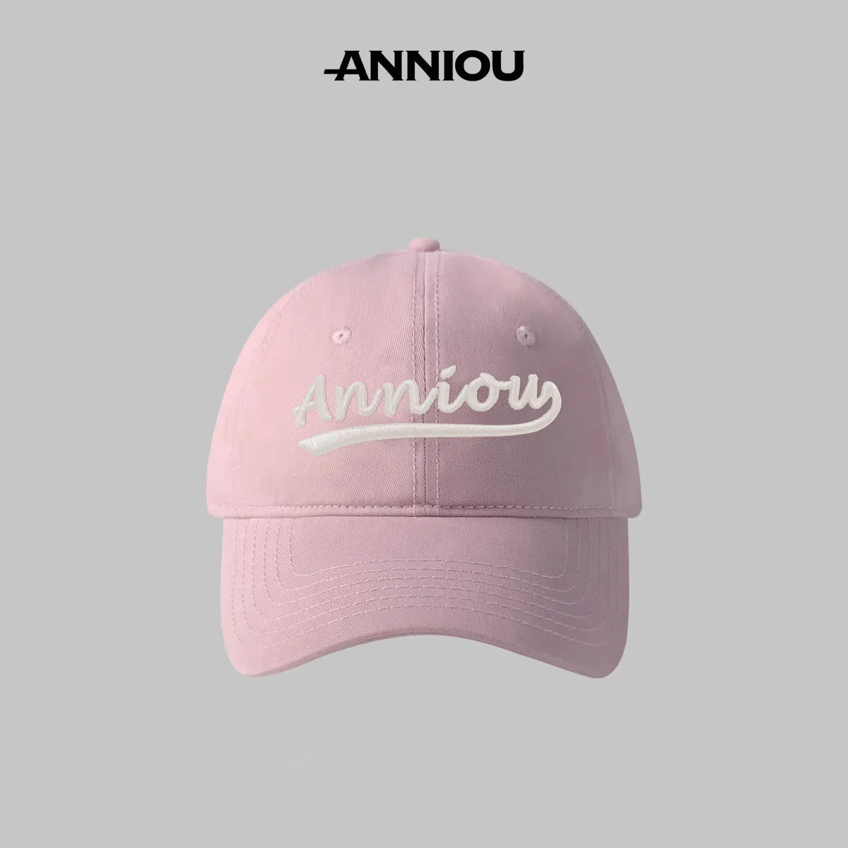 Sidiou Group ANNIOU New Fashion 6 Panel 100% Cotton Sport Cap Outdoor Adjustable Dad Hat For Unisex Embroidery Letter Logo Curved Brim Baseball Cap