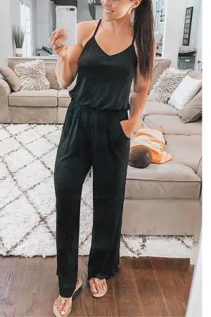 Solid Knot Slip Jumpsuit