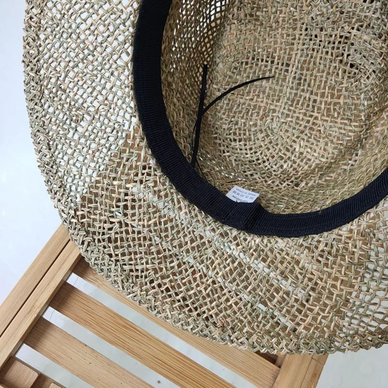 Straw Fedora Hat With Soft Raffia Colored Ribbon Options