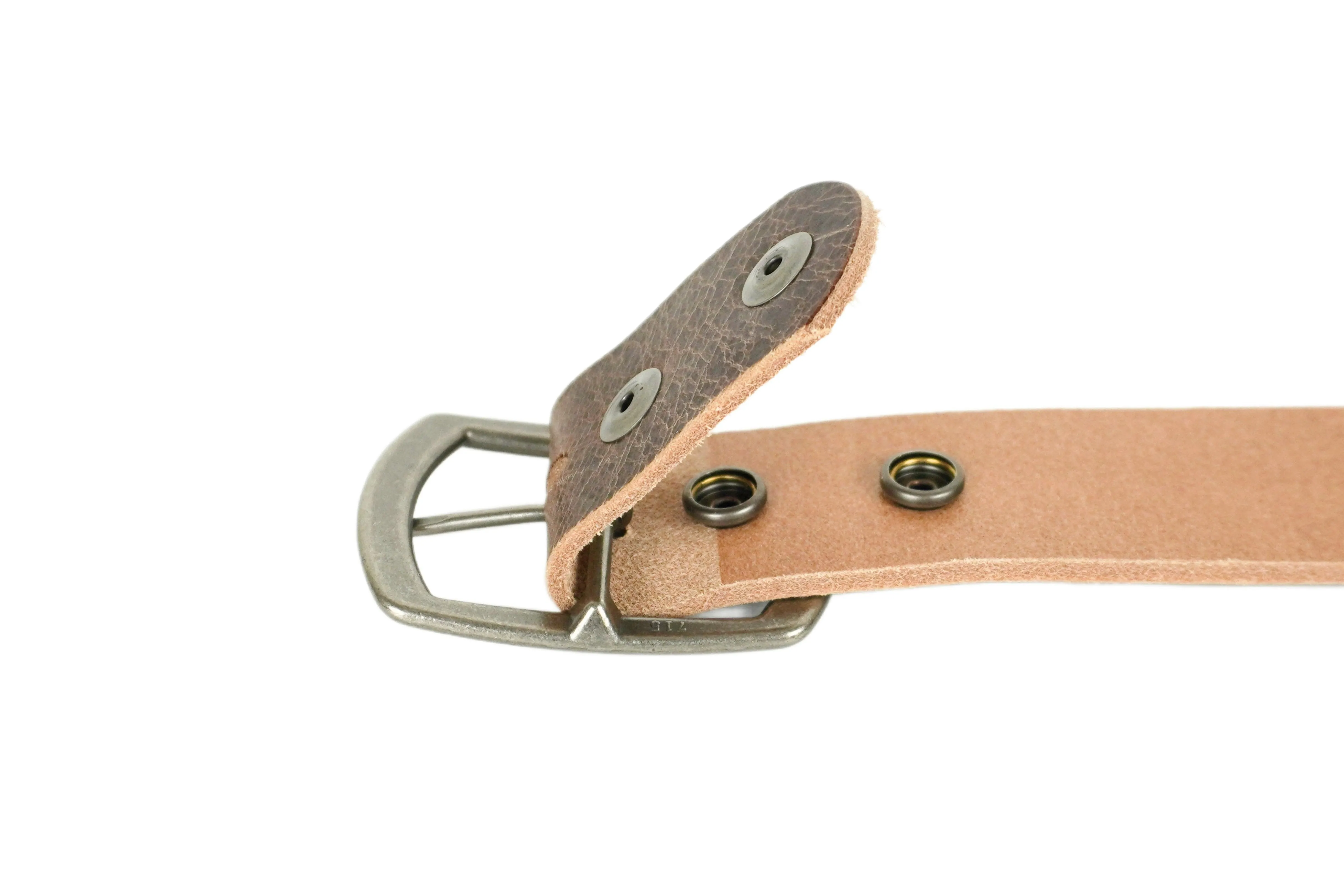 Textured Light Brown Wide Leather Belt