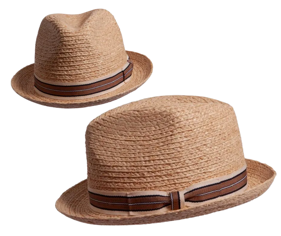 The "Elias" Straw Fedora Hat