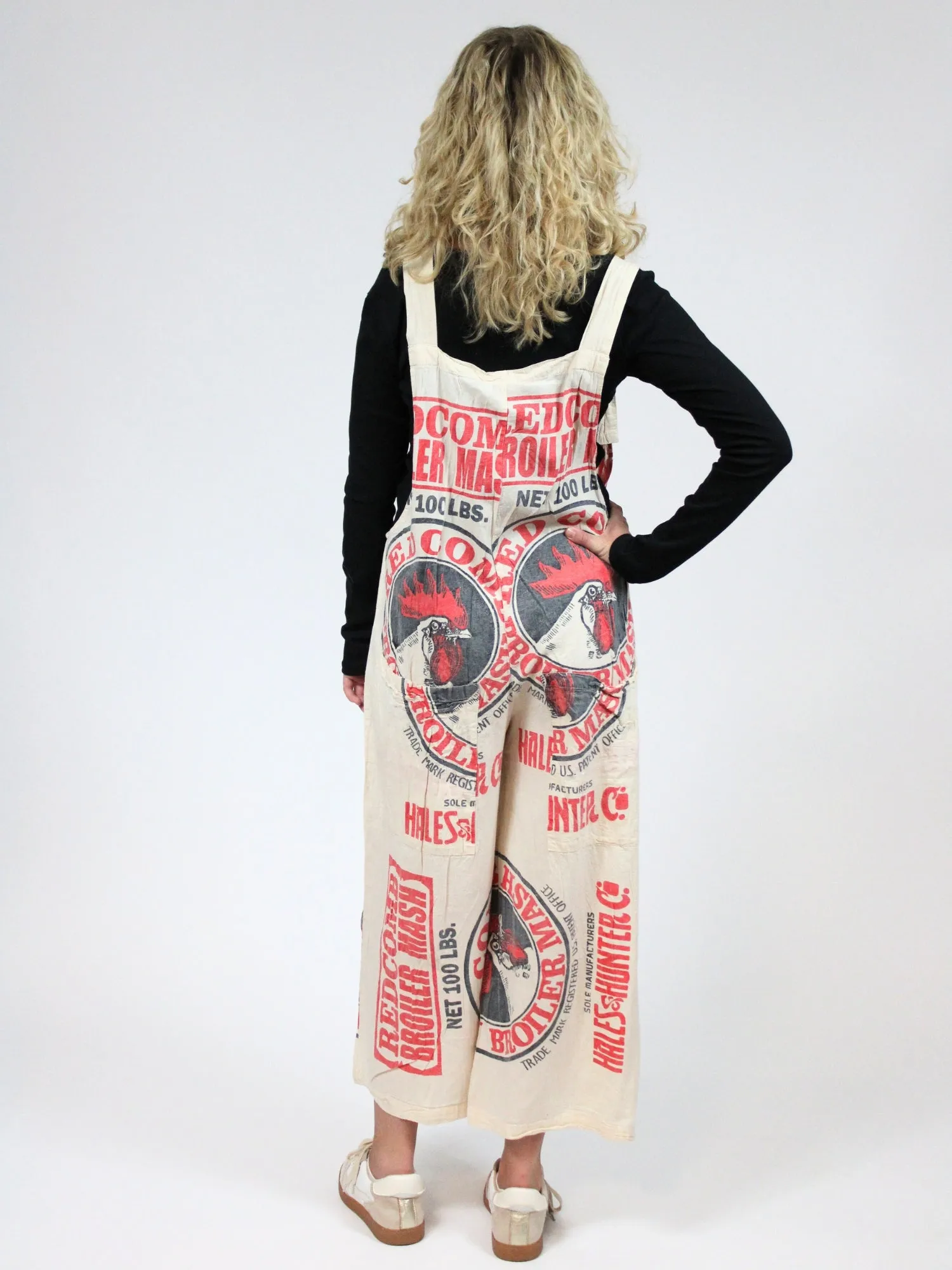 Vintage Print Strap Jumpsuit