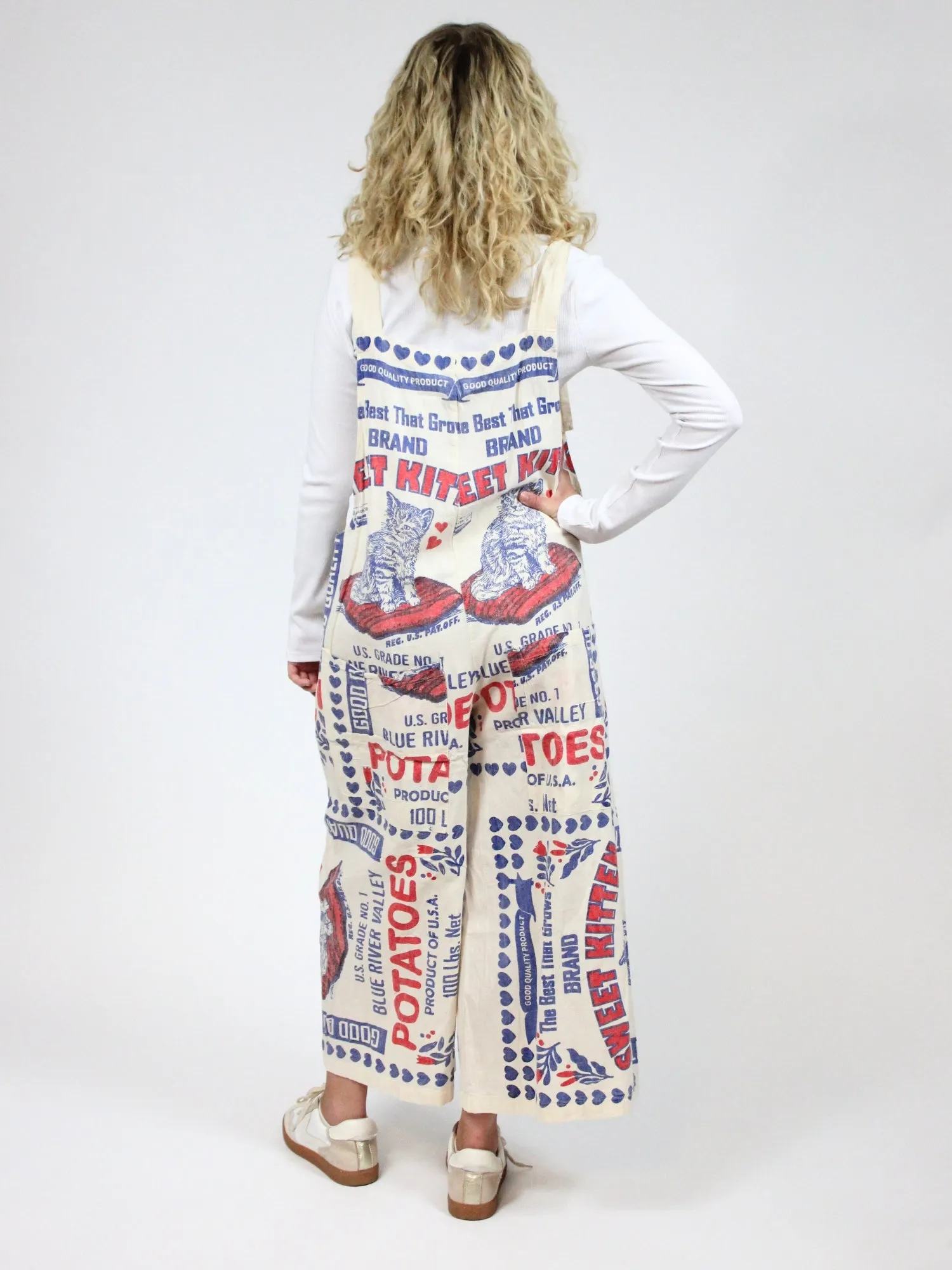 Vintage Print Strap Jumpsuit