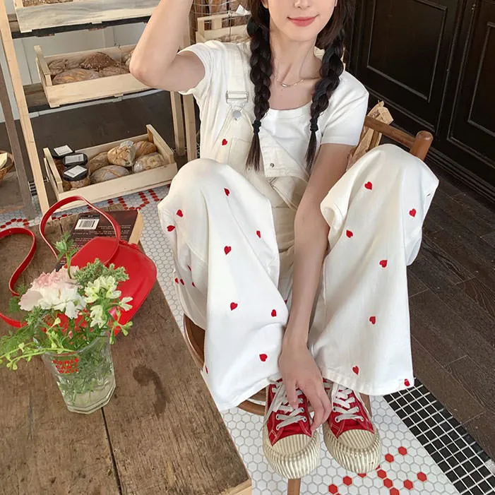 Vintage Red Hearts Jumpsuit