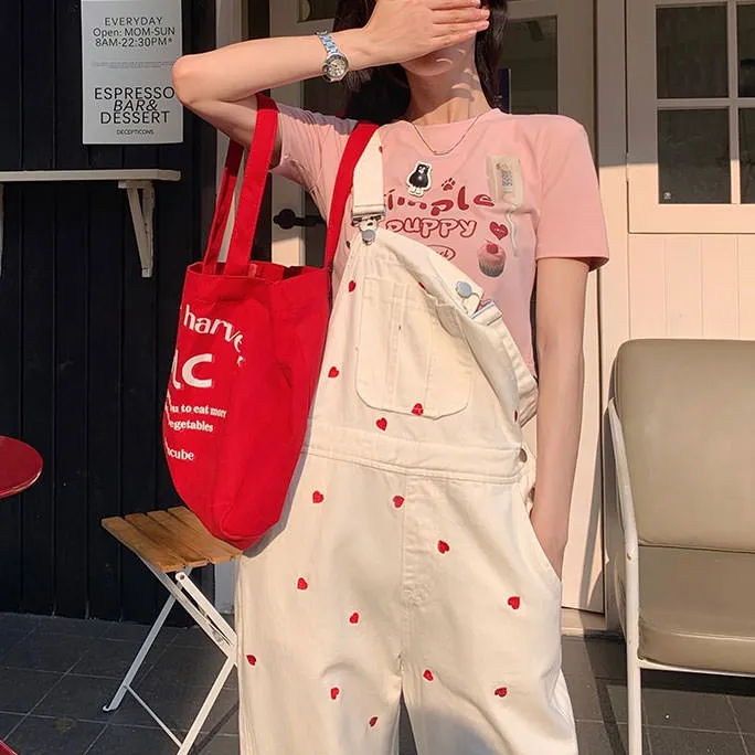 Vintage Red Hearts Jumpsuit