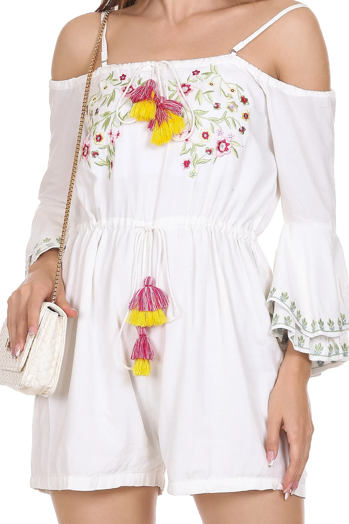 white embroidered jumpsuit